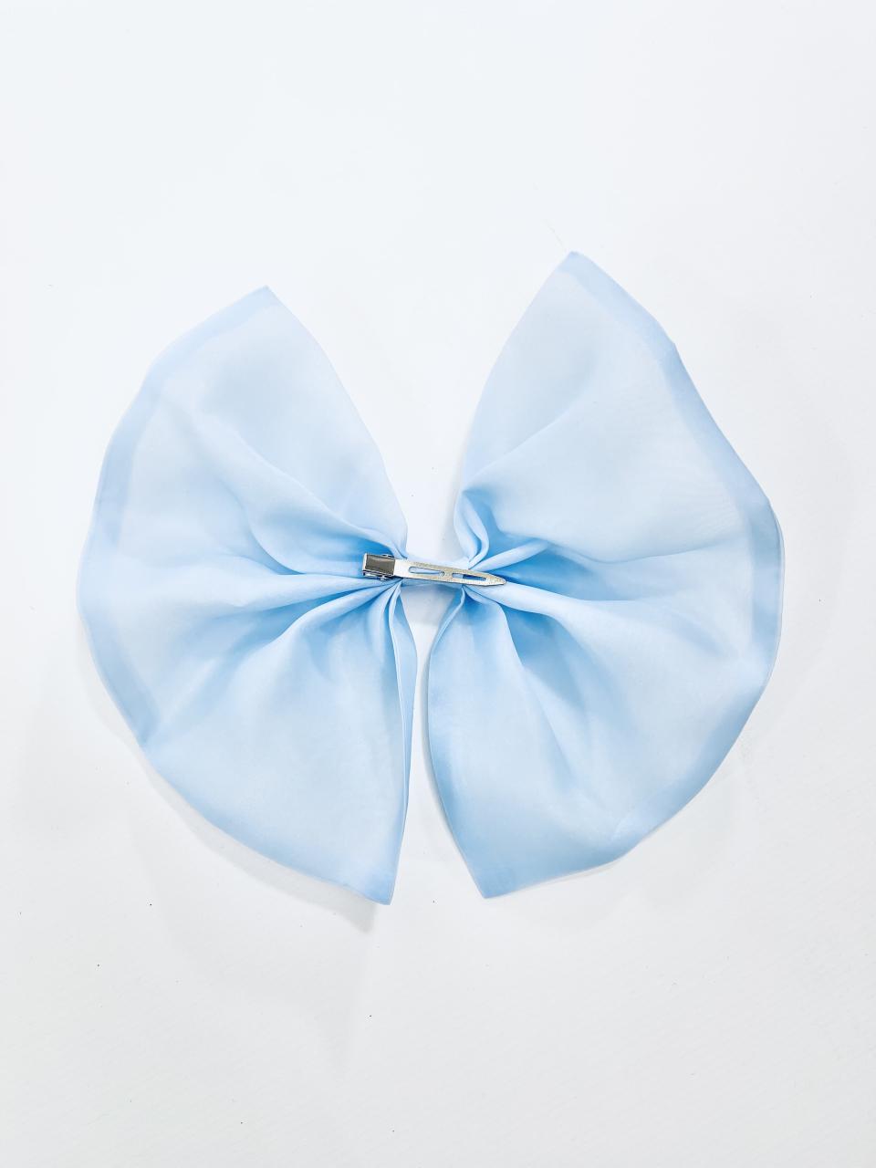 DOLLY BIG ORGANZA HAIR BOW light blue