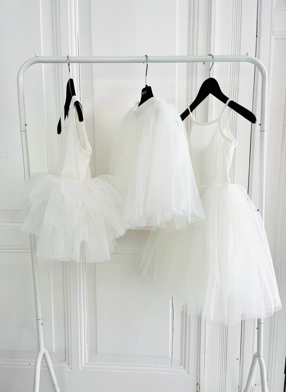 DOLLY TIMELESS COTTON TUTU DRESS white