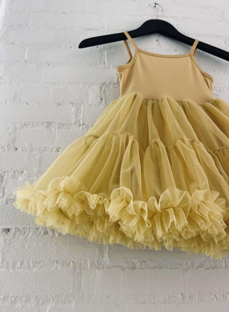 DOLLY PETTI SPAGHETTI PETTISKIRT TUTU DRESS honey
