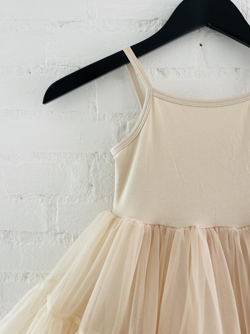 DOLLY PETTI SPAGHETTI PETTISKIRT TUTU DRESS cream