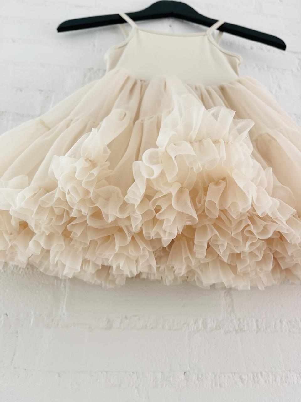 DOLLY PETTI SPAGHETTI PETTISKIRT TUTU DRESS cream