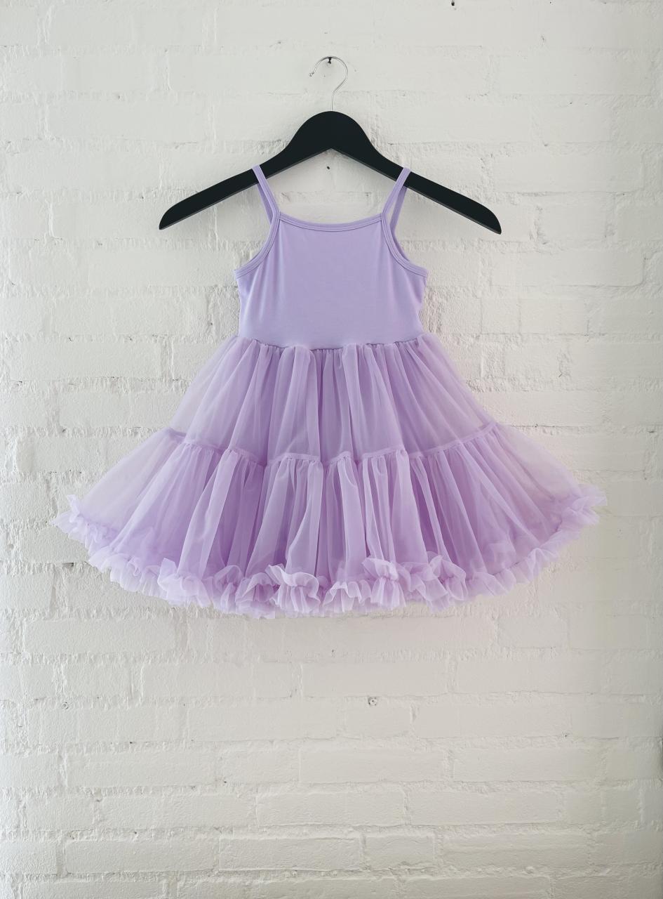 DOLLY PETTI SPAGHETTI PETTISKIRT TUTU DRESS lavender