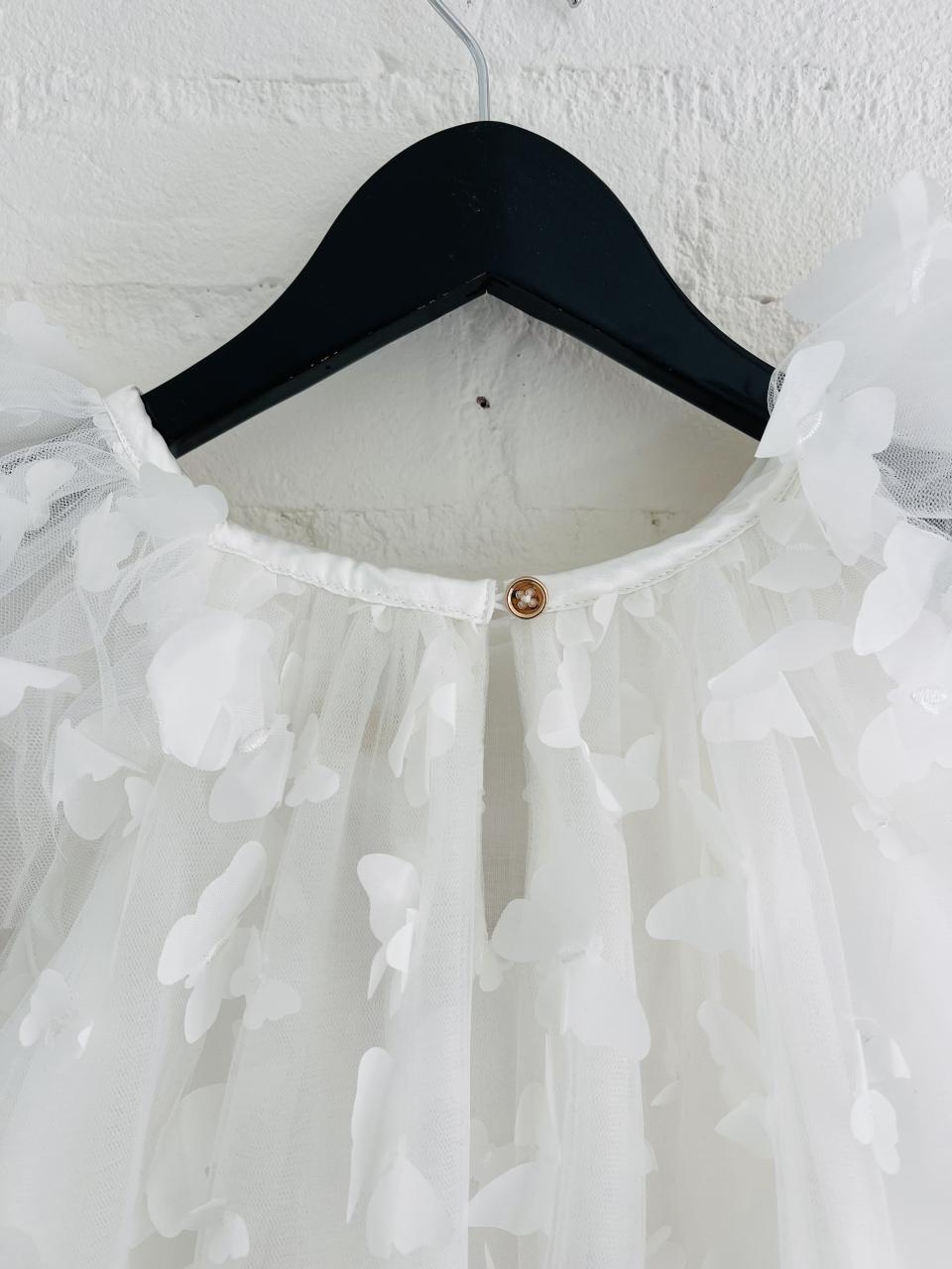 DOLLY ALLOVER BUTTERFLIES FAIRY TUTU DRESS white