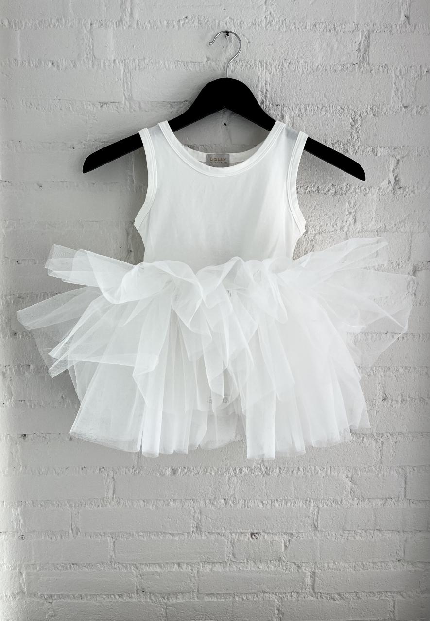 DOLLY TIMELESS COTTON TUTU DRESS white