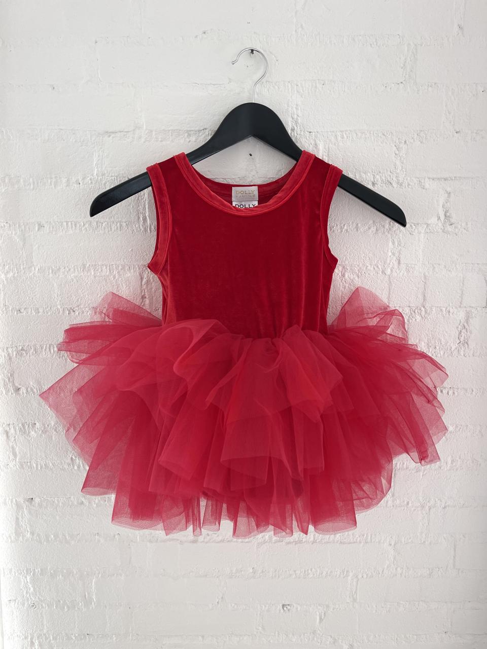 DOLLY TIMELESS VELVET TUTU DRESS red
