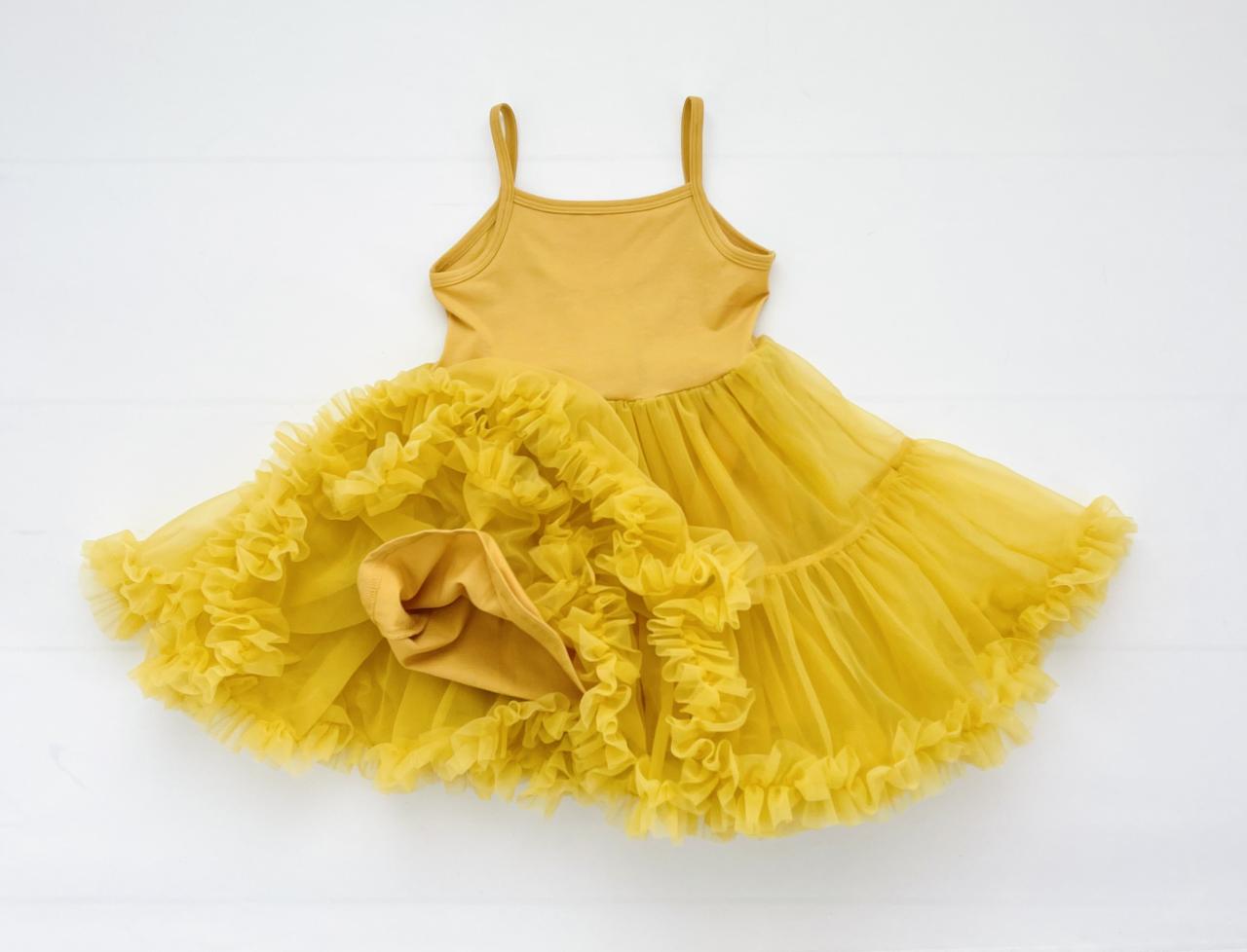 DOLLY PETTI SPAGHETTI PETTISKIRT TUTU DRESS honey