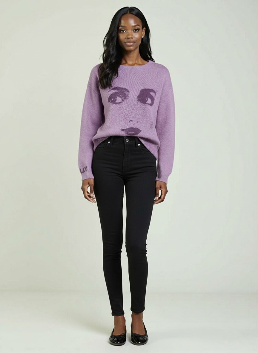 DOLLY Face Dorothy Lilac Violet Sweater