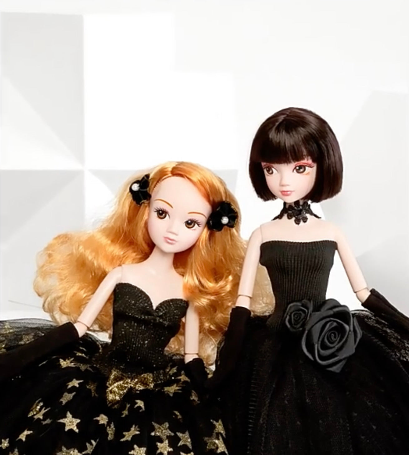 DOLLY® STAR DOLL WITH BLACK & GOLD STARS TUTU DRESS - Bjd 12 joints 12 inch 30 cm 1/6 scale fashion doll