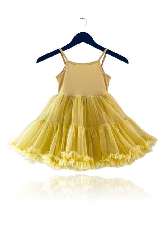 DOLLY PETTI SPAGHETTI PETTISKIRT TUTU DRESS honey