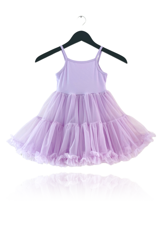 DOLLY PETTI SPAGHETTI PETTISKIRT TUTU DRESS lavender