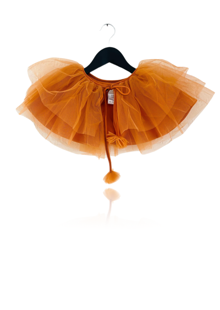 DOLLY TULLE CAPE  caramel