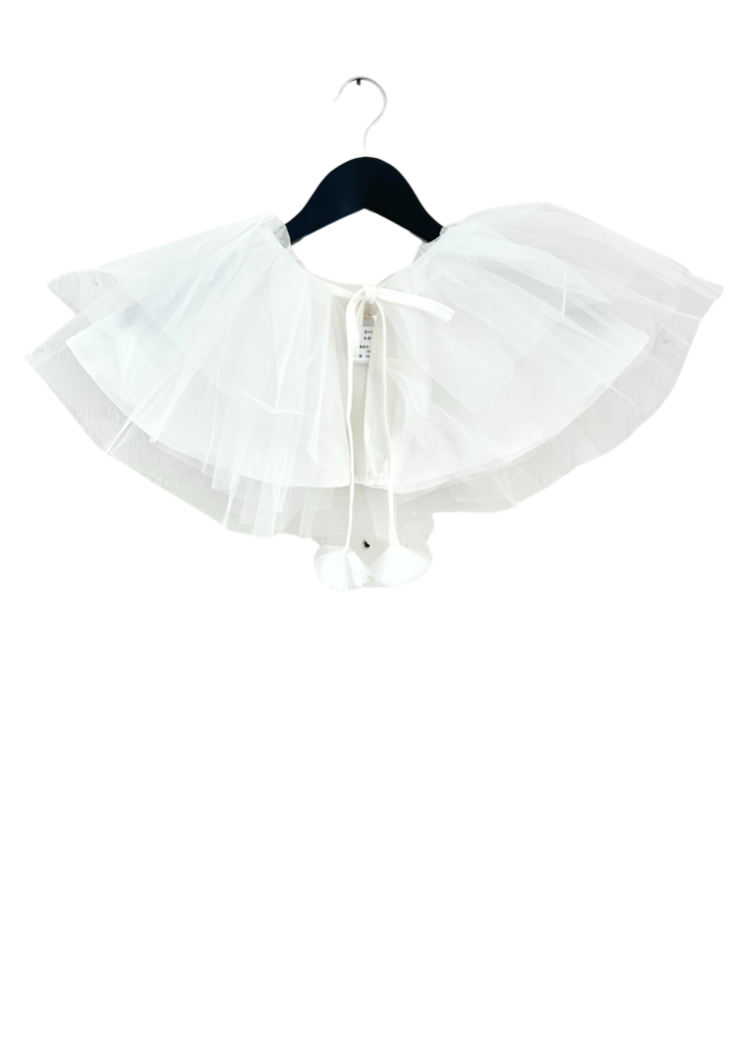 DOLLY TULLE CAPE  white