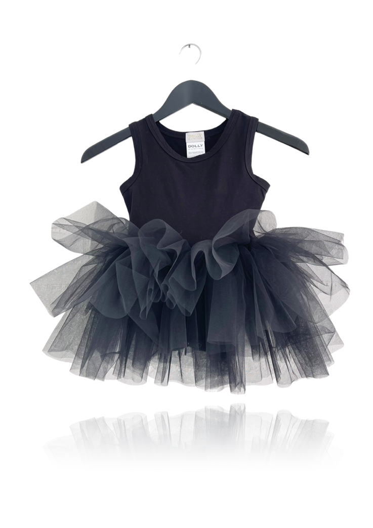 DOLLY TIMELESS COTTON TUTU DRESS black