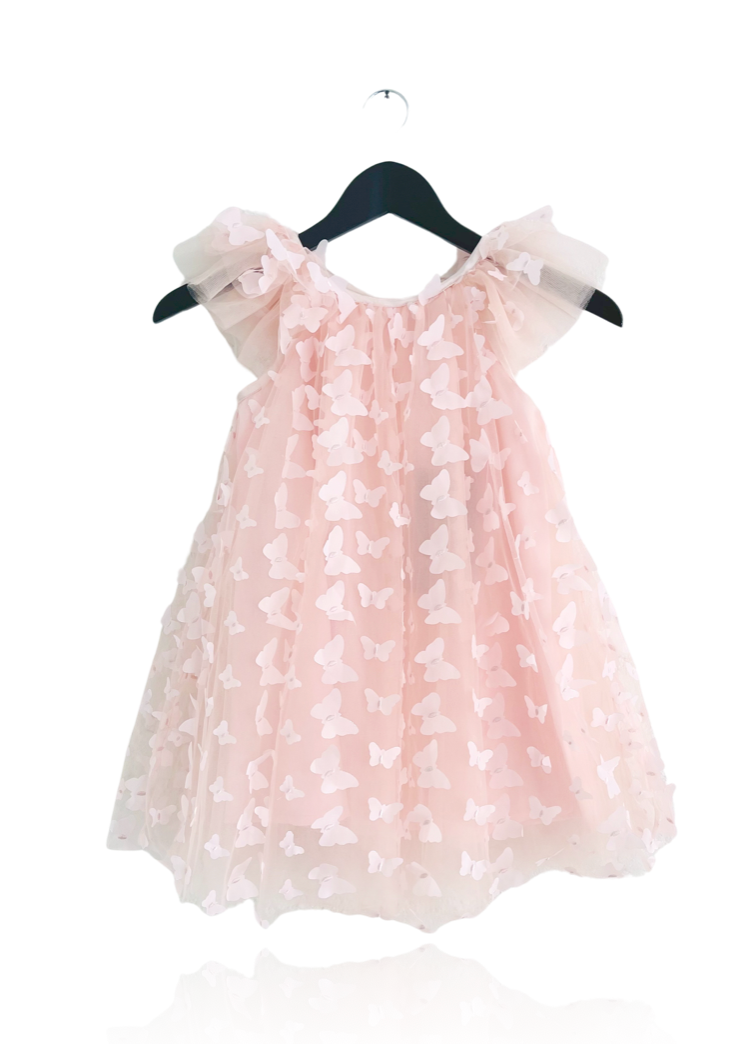 DOLLY by Le Petit Tom ® ALLOVER BUTTERFLIES FAIRY TUTU DRESS dollypink
