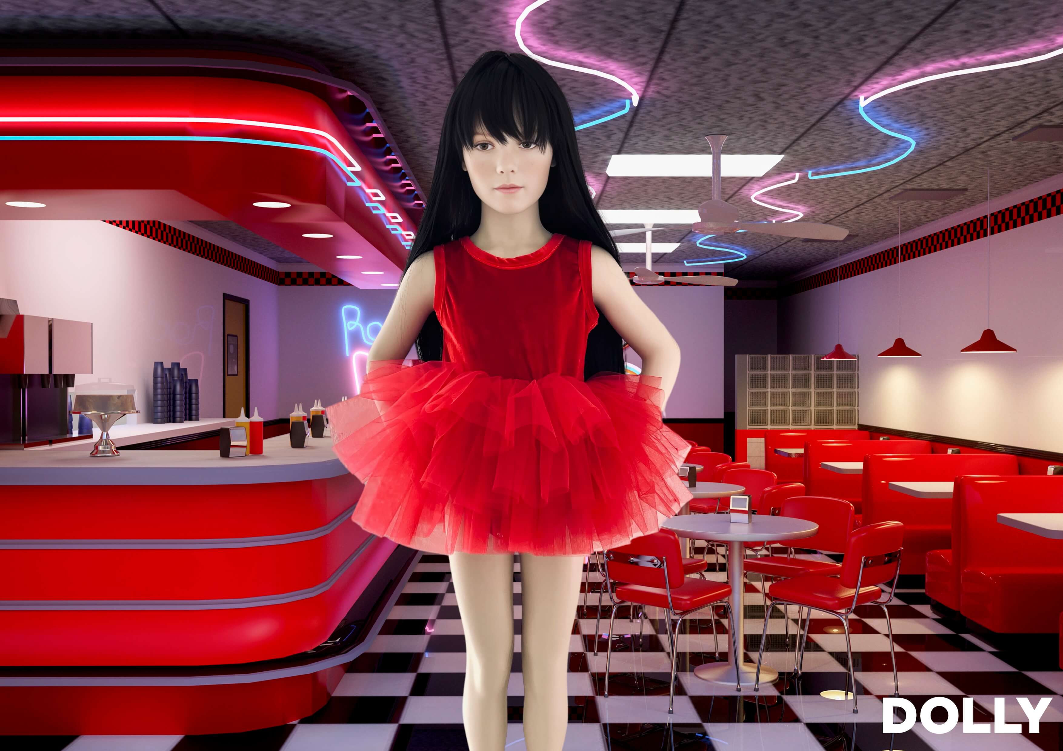 DOLLY TIMELESS VELVET TUTU DRESS red
