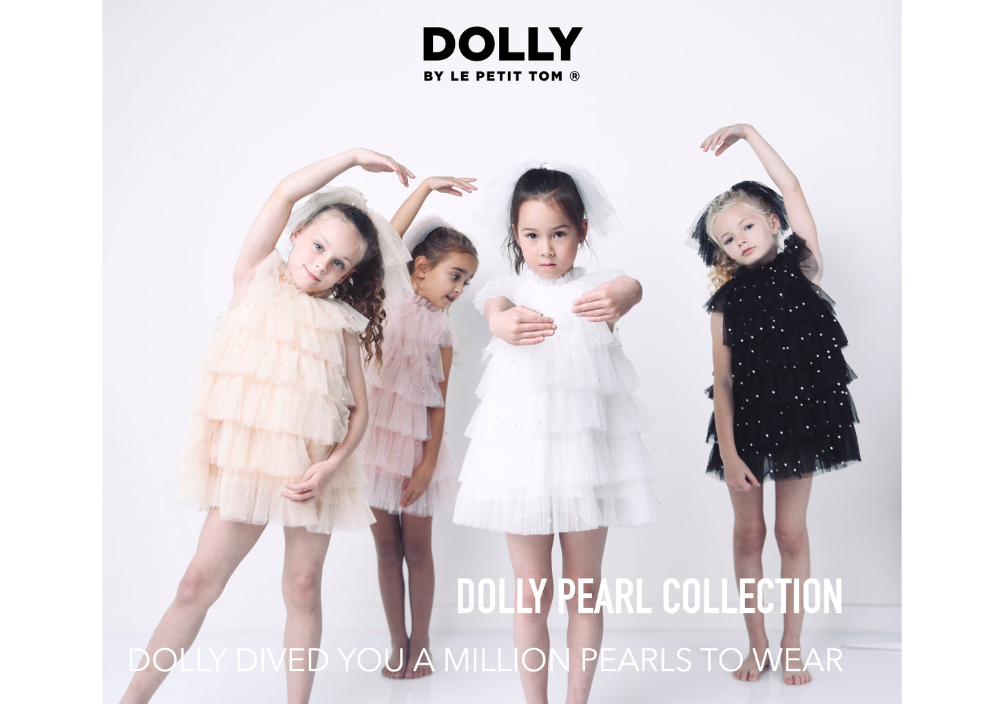 DOLLY® PEARL TUTULLY TIERED TULLE TUTU DRESS black  ⚪
