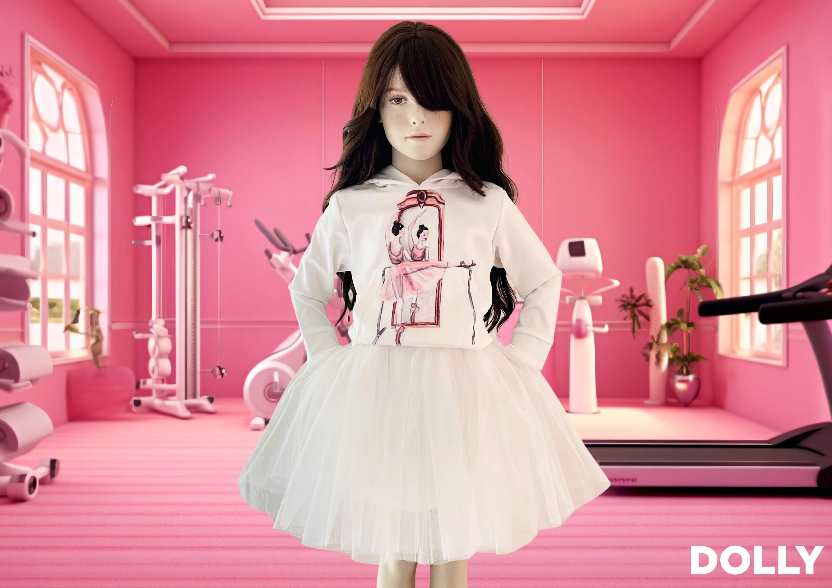 DOLLY CLASSIC TUTU WITH VELVET WAIST white