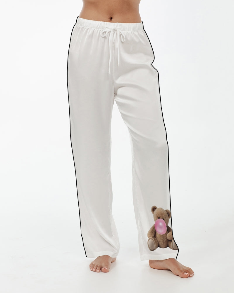 DOLLY® TEDDY BEAR BUBBLEGUM Women's Satin Pajama Pants