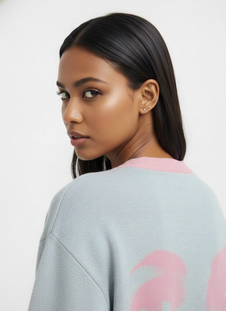 DOLLY Dorothy Powder Lightblue Bubblegum Pink Cardigan