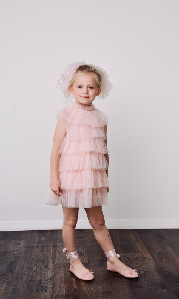 DOLLY® PEARL TUTULLY TIERED TULLE TUTU DRESS dollypink  ⚪