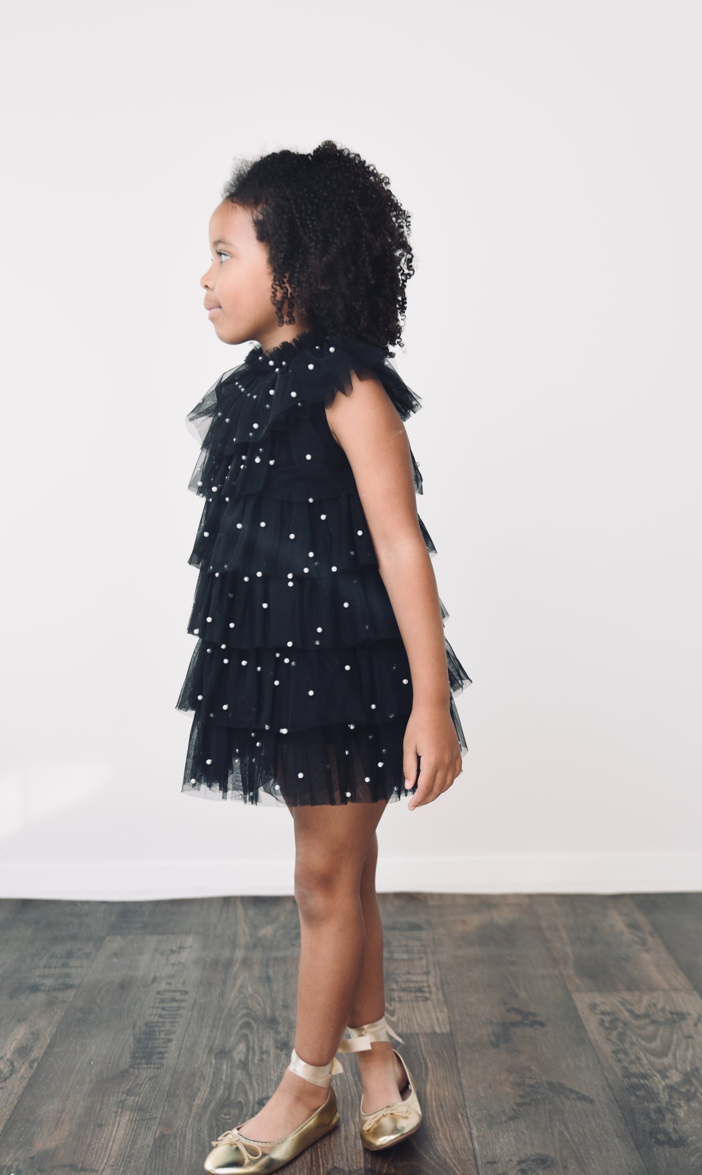 DOLLY® PEARL TUTULLY TIERED TULLE TUTU DRESS black  ⚪