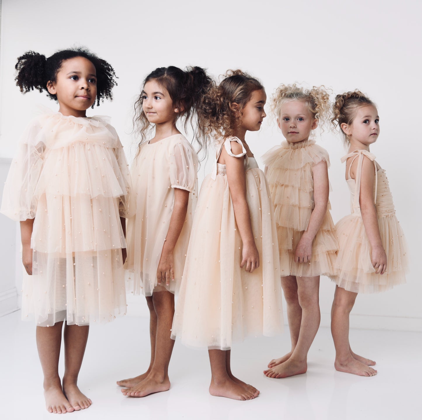 DOLLY® PEARL TUTULLY TIERED TULLE TUTU DRESS cream  ⚪