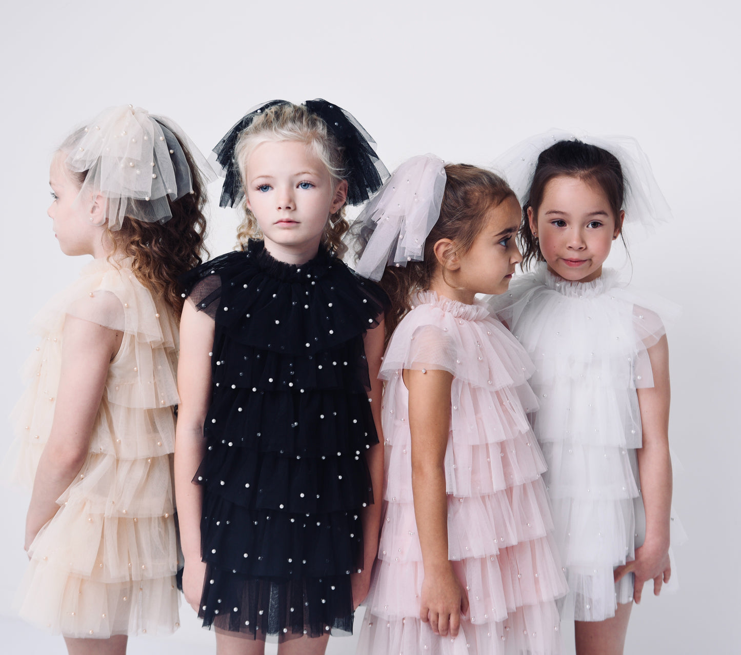 DOLLY® PEARL TUTULLY TIERED TULLE TUTU DRESS black  ⚪