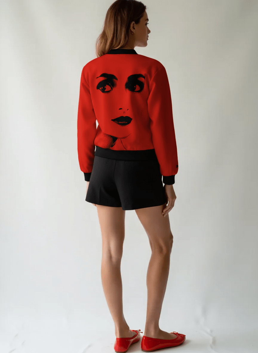 DOLLY Dorothy Red Black Cardigan