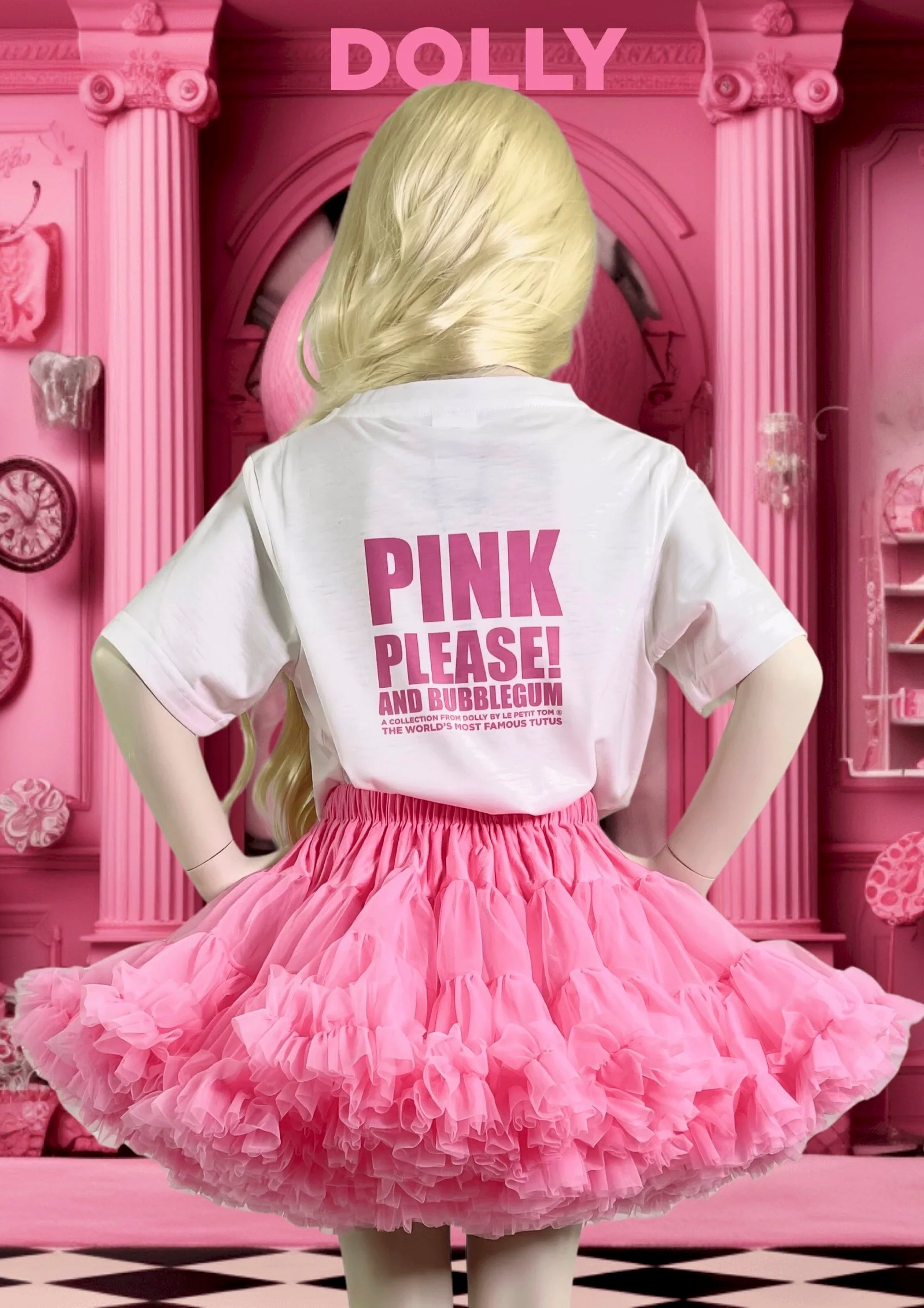 DOLLY PINK PLEASE! PETTISKIRT Aurora Bubblegum pink