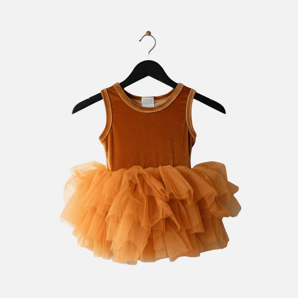 DOLLY TIMELESS VELVET TUTU DRESS caramel