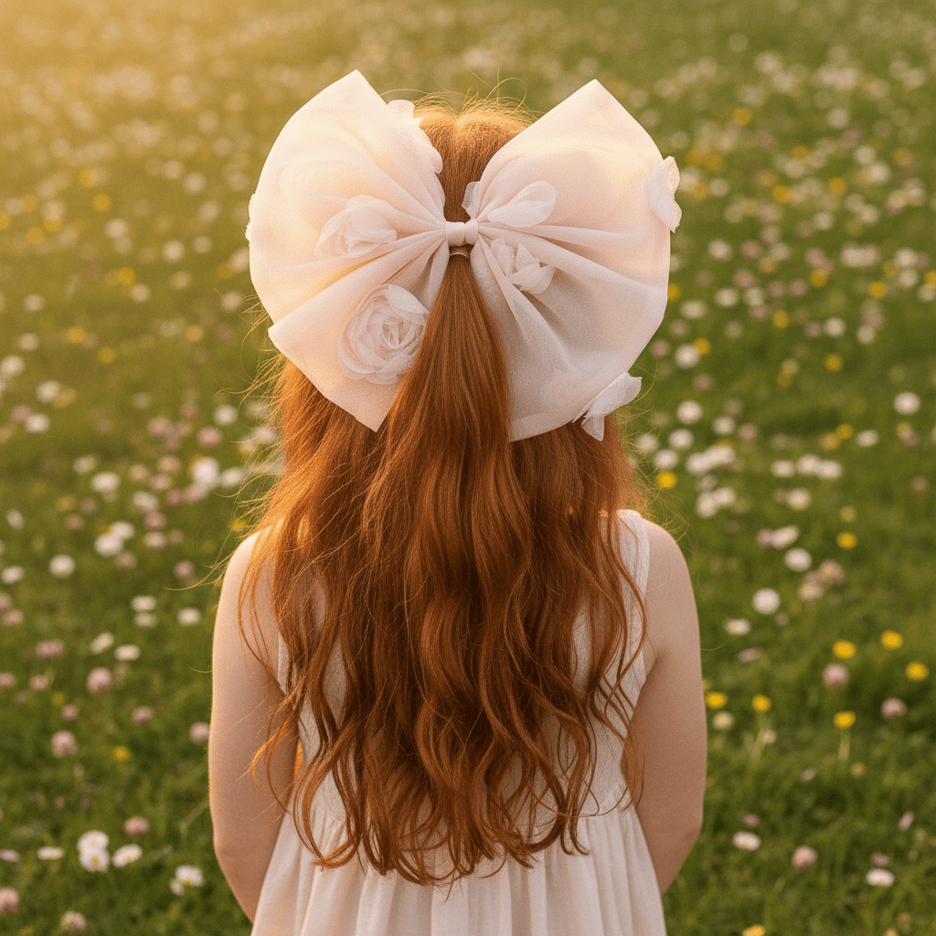 DOLLY® THE  ROSE GARDEN BIG HAIR BOW dollypink