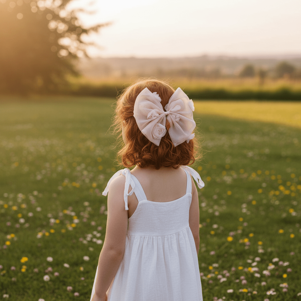 DOLLY® THE  ROSE GARDEN BIG HAIR BOW dollypink