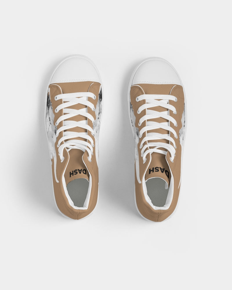 DASH CAPRICORN SKULL BROWN Men's Hightop Canvas Shoe