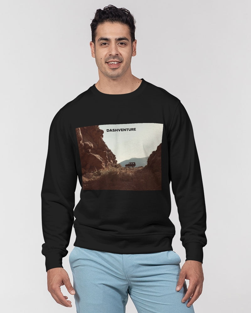 DASHVENTURE Men's Classic French Terry Crewneck Pullover