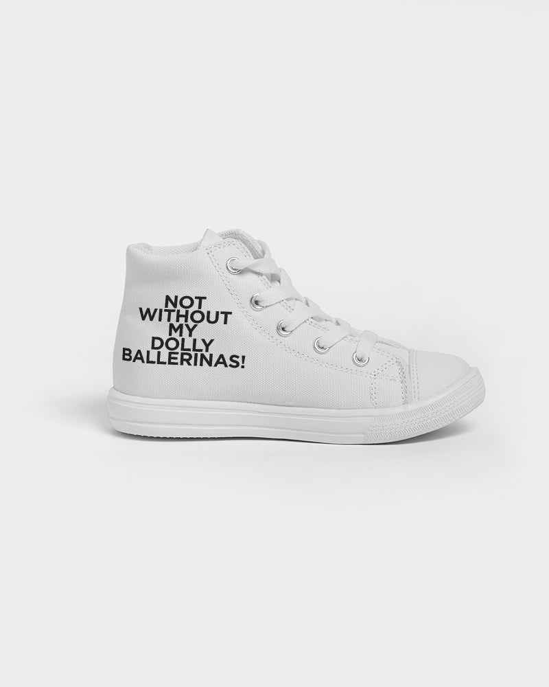 DOLLY BLACK BALLERINAS Kids Hightop Canvas Shoe