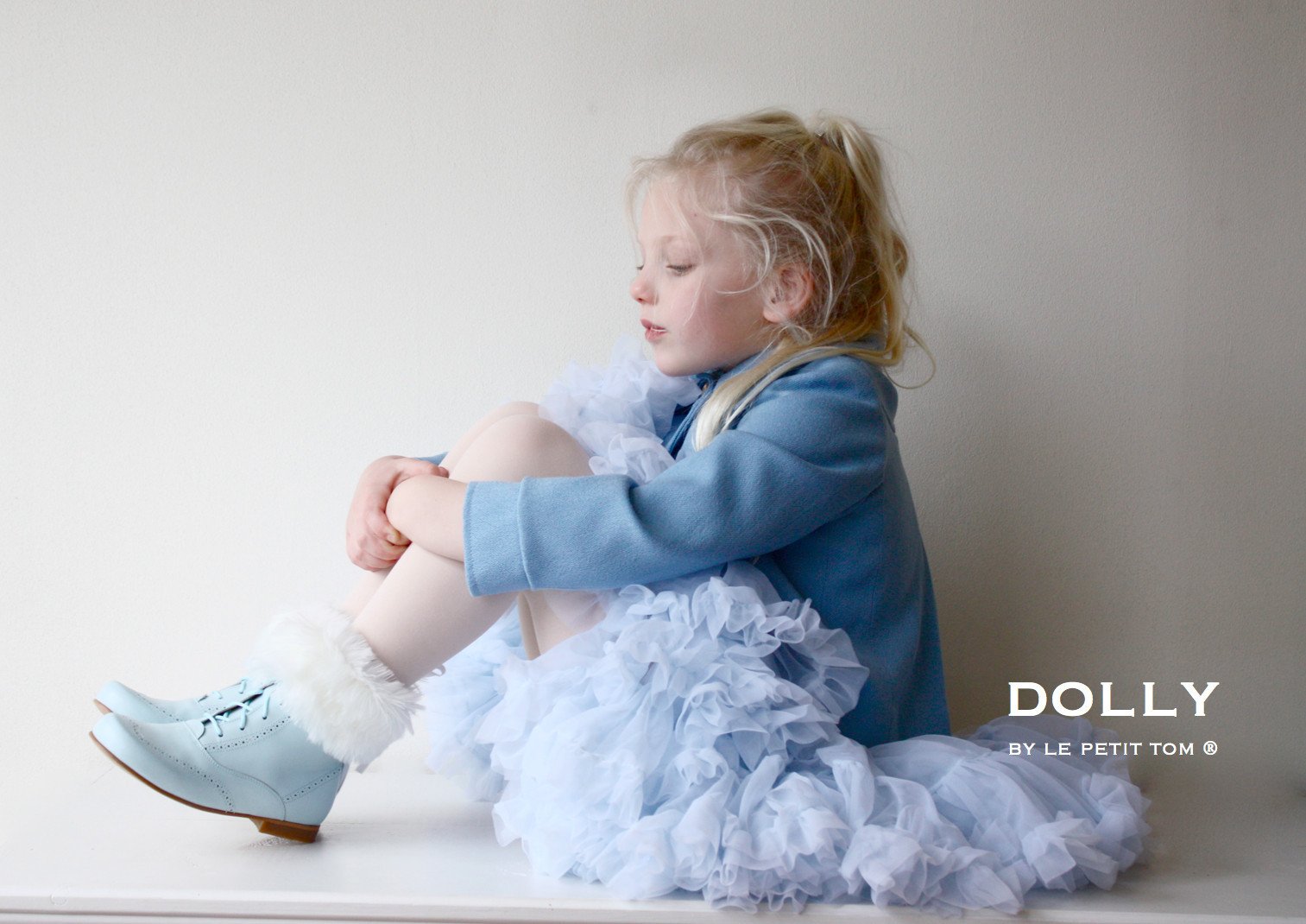 DOLLY by Le Petit Tom ® ALICE IN WONDERLAND pettiskirt light blue - DOLLY by Le Petit Tom ®