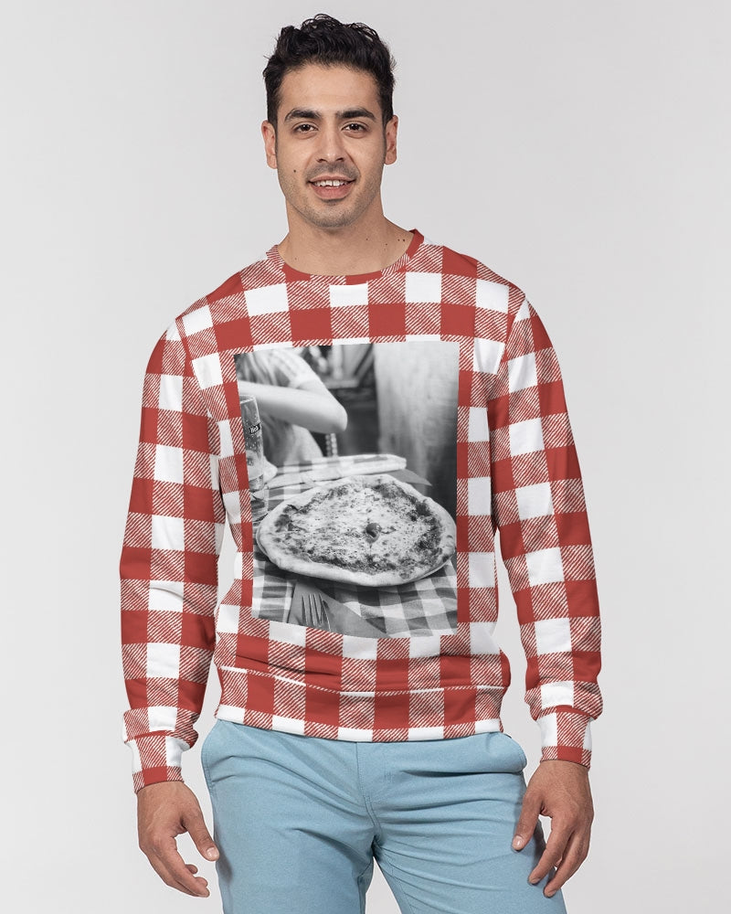 FOOD FOR DASH - Jersey clásico de cuello redondo de rizo francés para hombre
