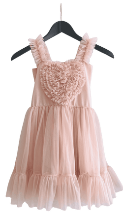DOLLY ♥ HEART DRESS WITH LACE-UP BACK DRESS ballet pink
