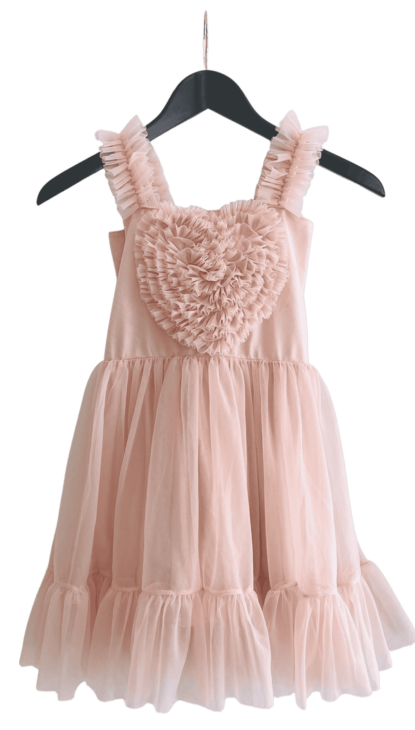 VESTIDO DE CORAZONES CON CORDONES EN LA ESPALDA DOLLY ♥ ballet pink