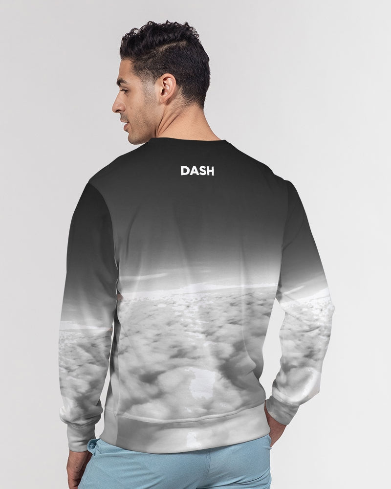 DASHICALLY Men's Classic French Terry Crewneck Pullover