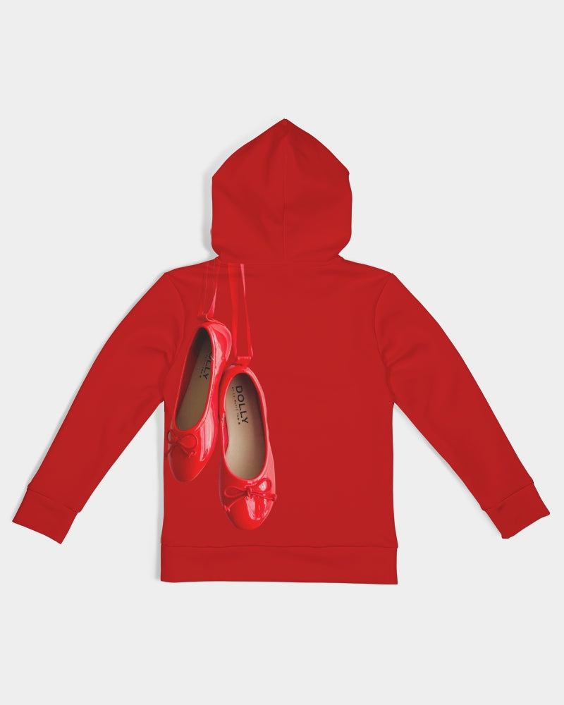 NOT WITHOUT MY DOLLY BALLERINAS WITH RED BALLERINAS Kids Hoodie red