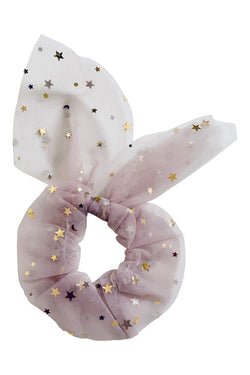 DOLLY® STARS & MOON ⭐️ 🌙 TULLE HAIR SCRUNCHIE dusty violet