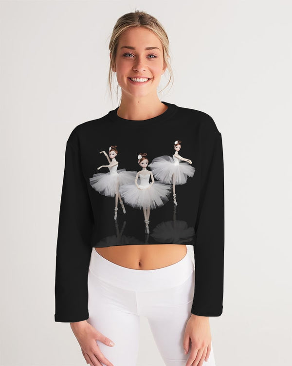 DOLLY ® Ballerina Dolls White Women's Cropped Sweatshirt