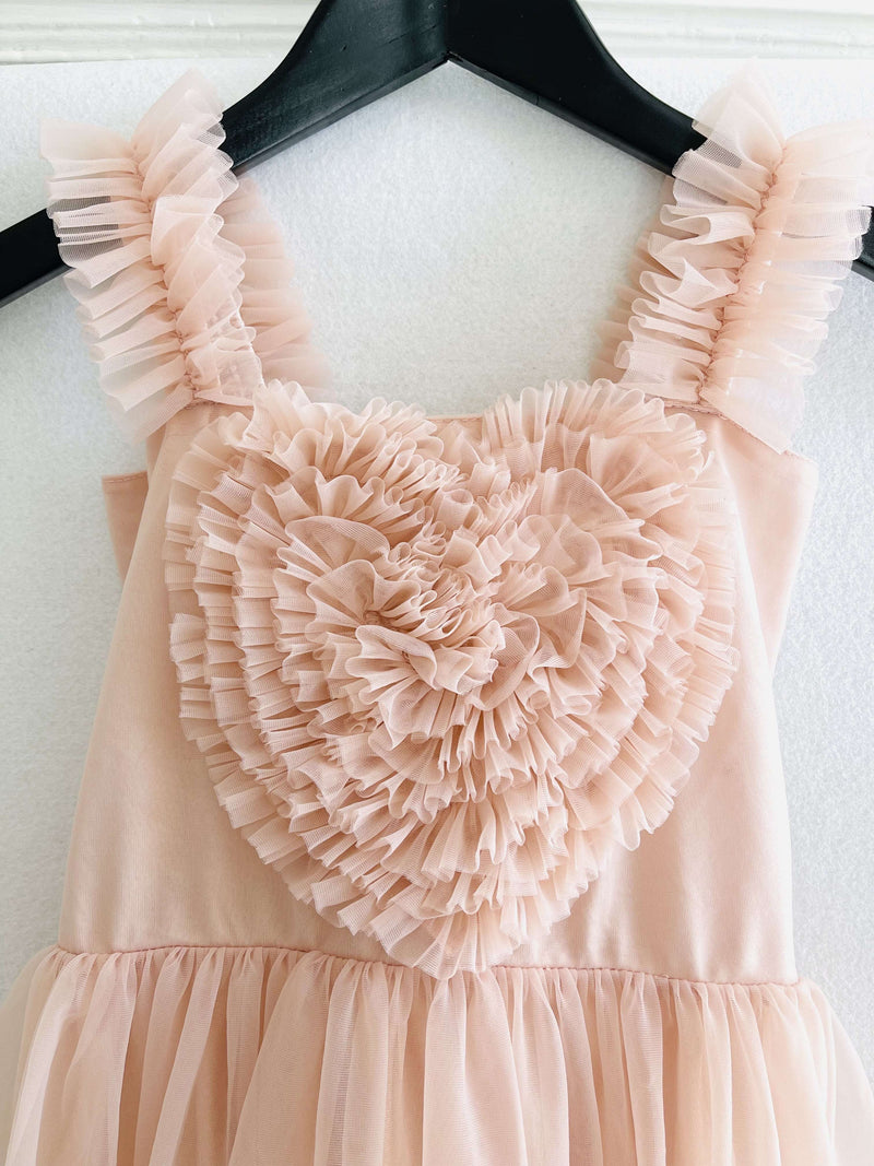 DOLLY ♥ HEART DRESS WITH LACE-UP BACK DRESS ballet pink