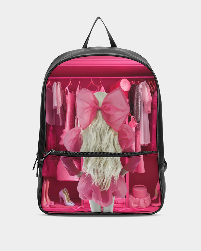 DOLLY WORLD PINK CLOSET Classic Faux Leather Backpack