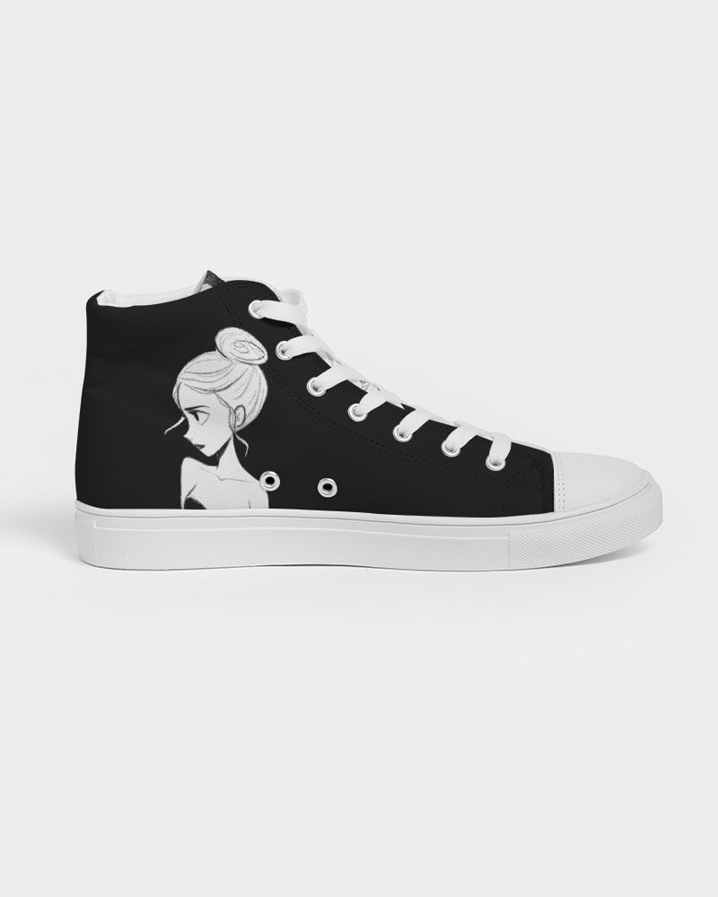 DOLLY DOODLING Zapato alto de lona negro bailarina para mujer