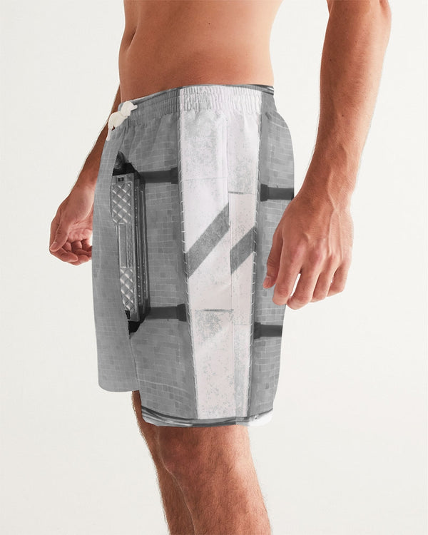 DASH DIVE black & white Men's Swim Trunk