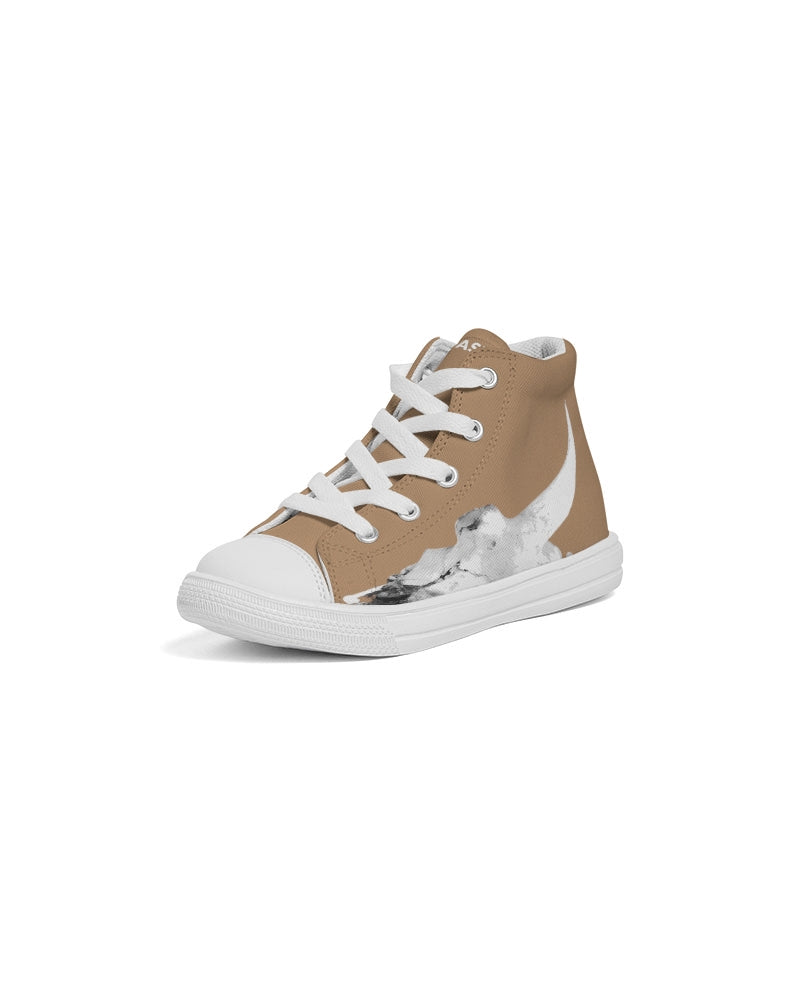 DASH CAPRICORN SKULL BROWN Kids Hightop Canvas Shoe