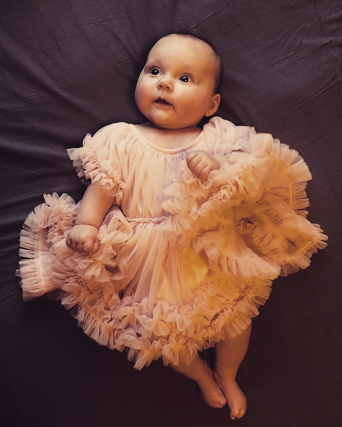 VESTIDO CON VOLANTES DOLLY by Le Petit Tom ® rosa ballet