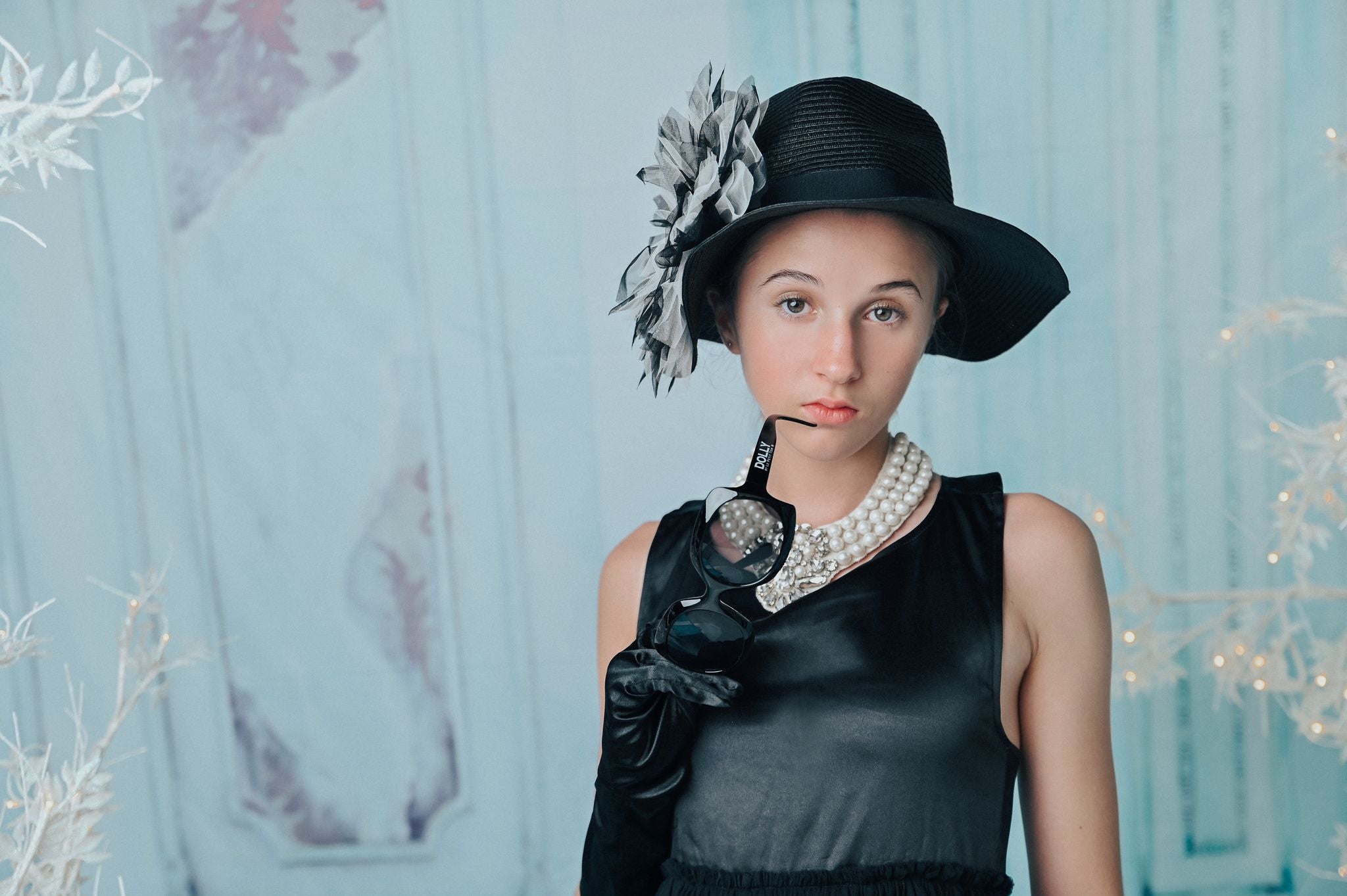 SOMBRERO DOLLY GOLIGHTLY FEDORA negro o blanco